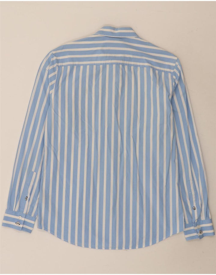 Crew Clothing Camicia da uomo in cotone a righe blu medio
