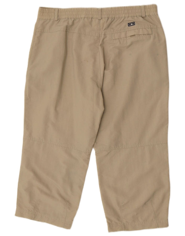 Adidas Mens Hiking Capri Trousers W32 L20 Khaki Polyamide