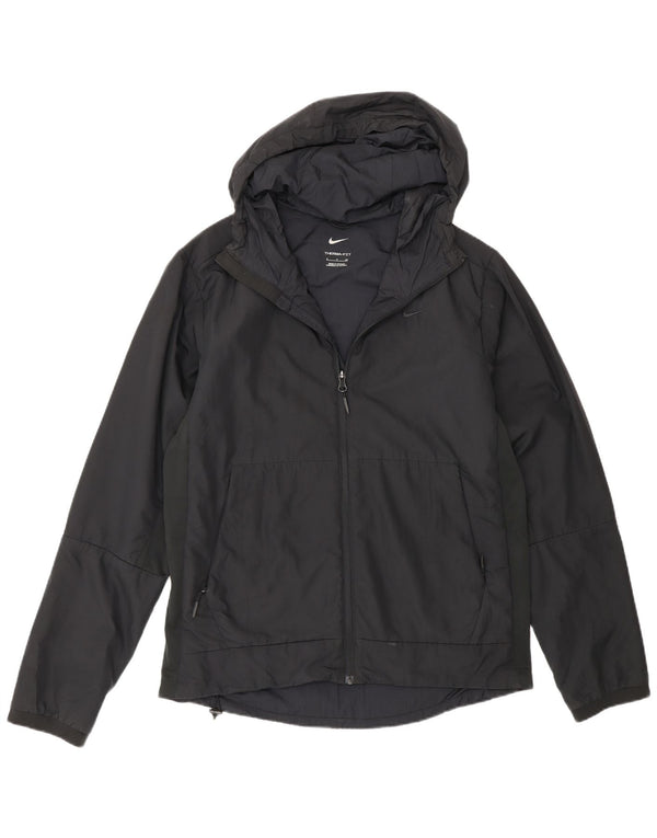 Giacca da ginnastica con cappuccio Nike Therma-Fit da uomo, piccola, in poliestere nero