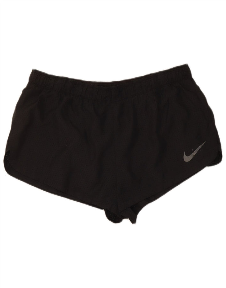 Pantaloncini sportivi Nike Dri Fit da donna UK 16 Large Nero Poliestere
