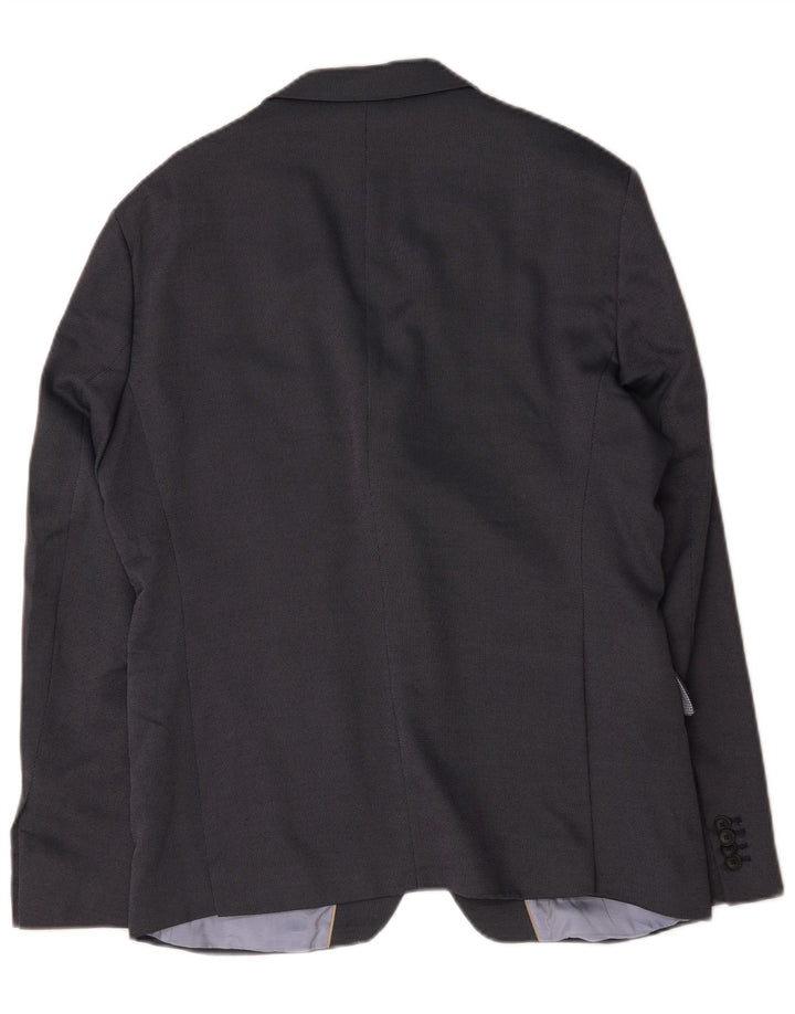 Giacca blazer da uomo a 2 bottoni Zara EU 54 XL poliestere blu navy