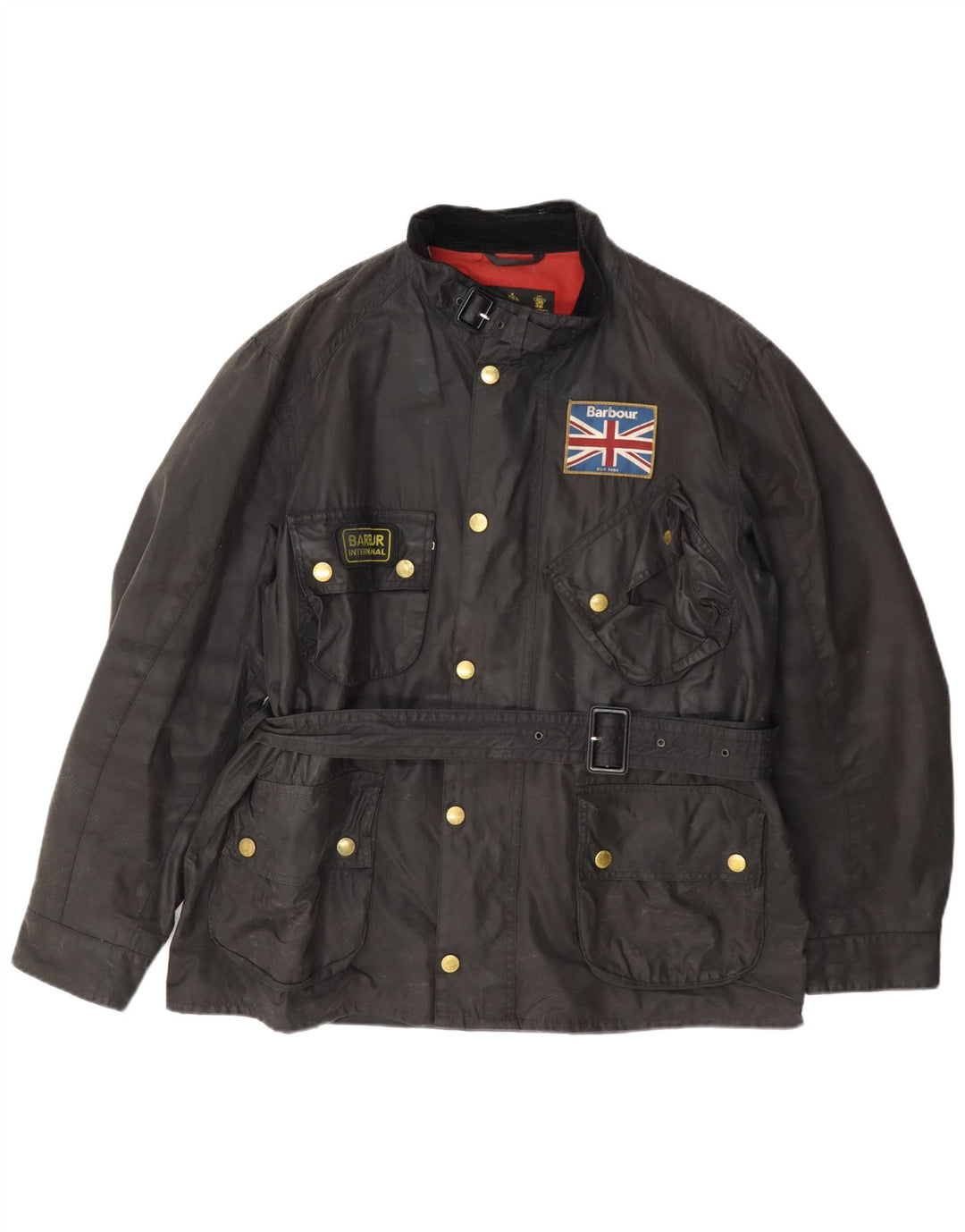Giacca da uomo in cotone cerato Barbour UK 42 XL nera