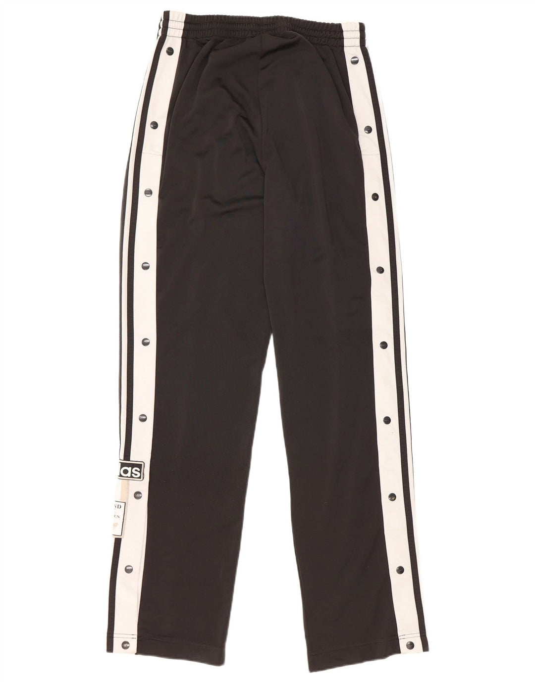 Pantaloni da tuta con grafica ADIDAS da donna UK 10 Small Black Colourblock