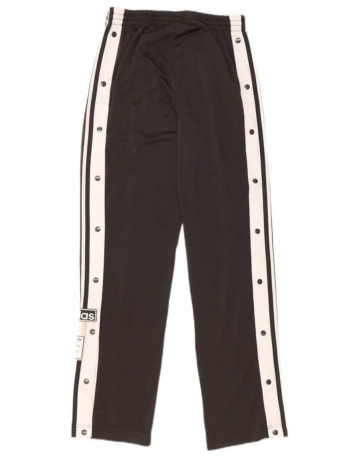 Pantaloni da tuta con grafica ADIDAS da donna UK 10 Small Black Colourblock