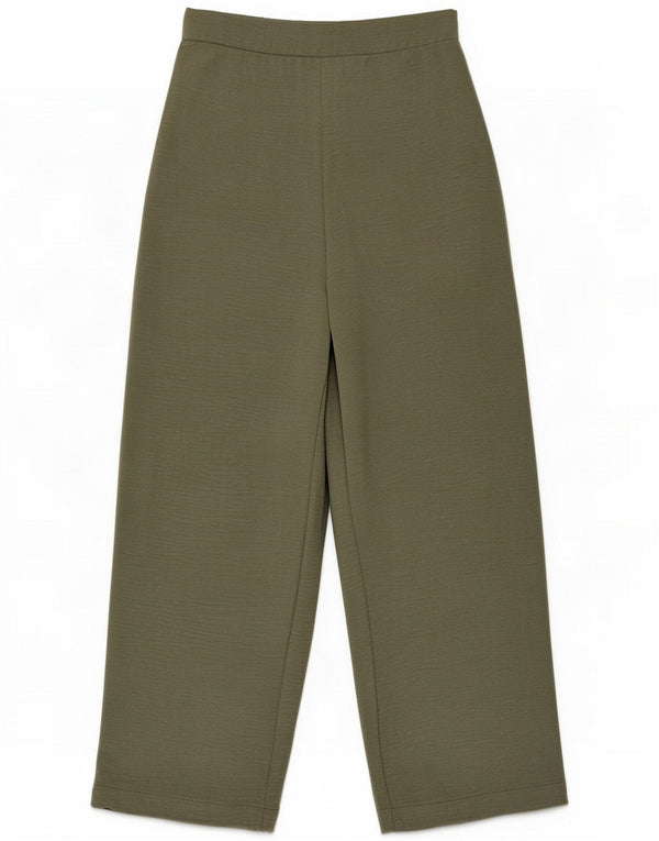 Pantaloni corti da donna Zara a gamba larga medi W28 L26 poliestere verde