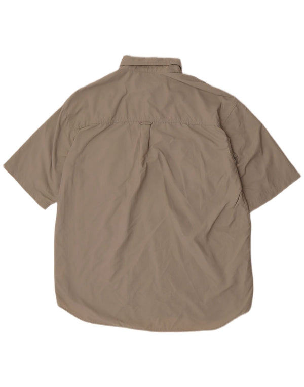 Camicia a maniche corte da uomo Columbia XL in nylon beige