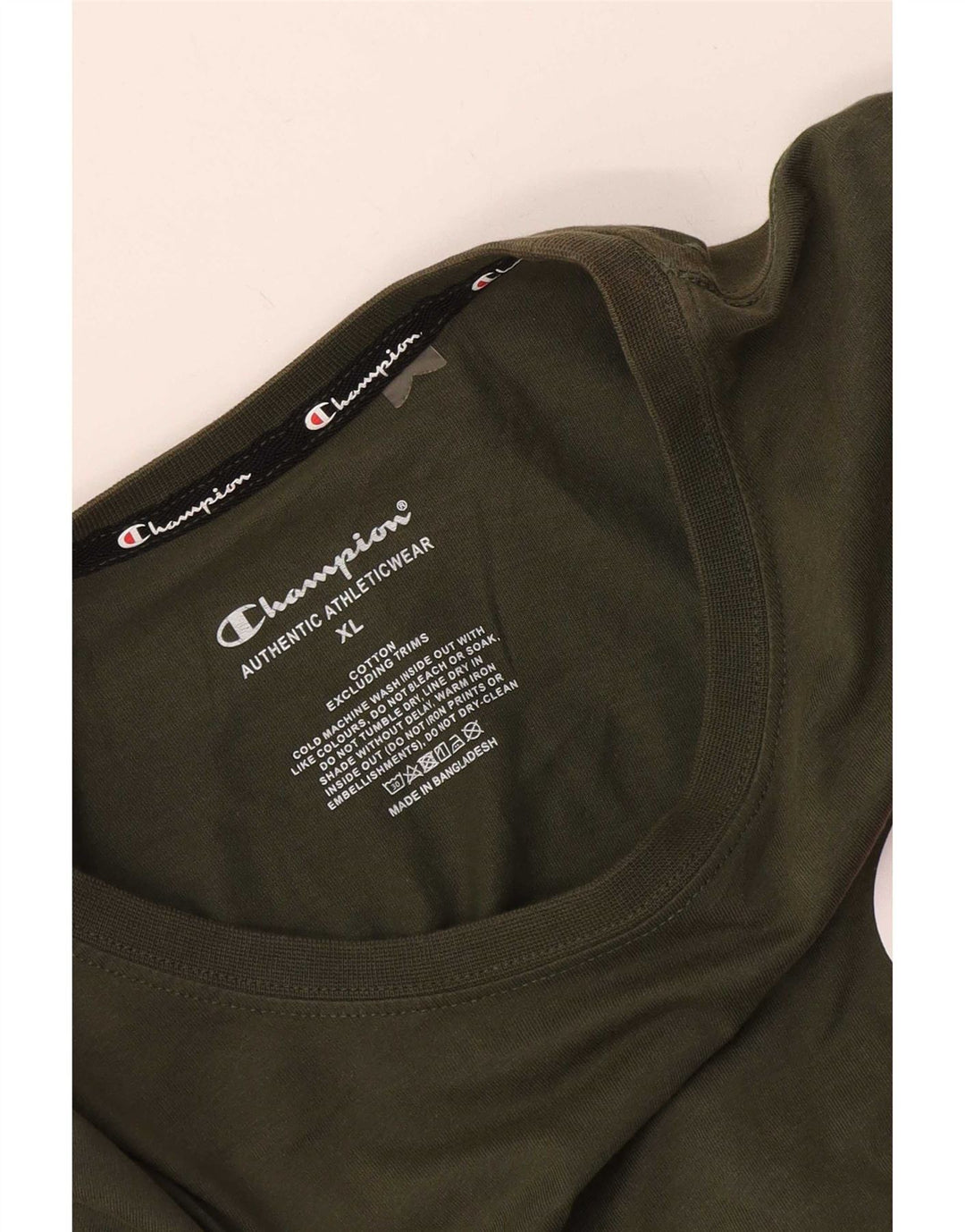 T-shirt grafica da uomo Champion Top XL in cotone kaki
