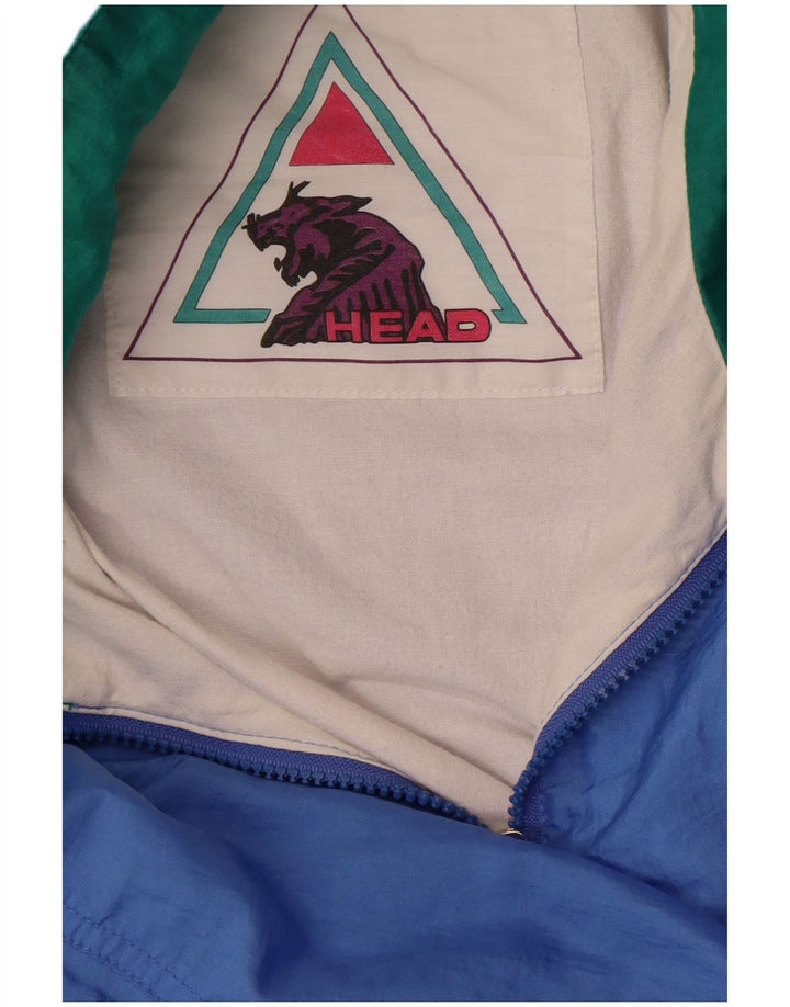 Giacca da ginnastica HEAD da uomo con grafica 2XL Blu Colourblock retrò