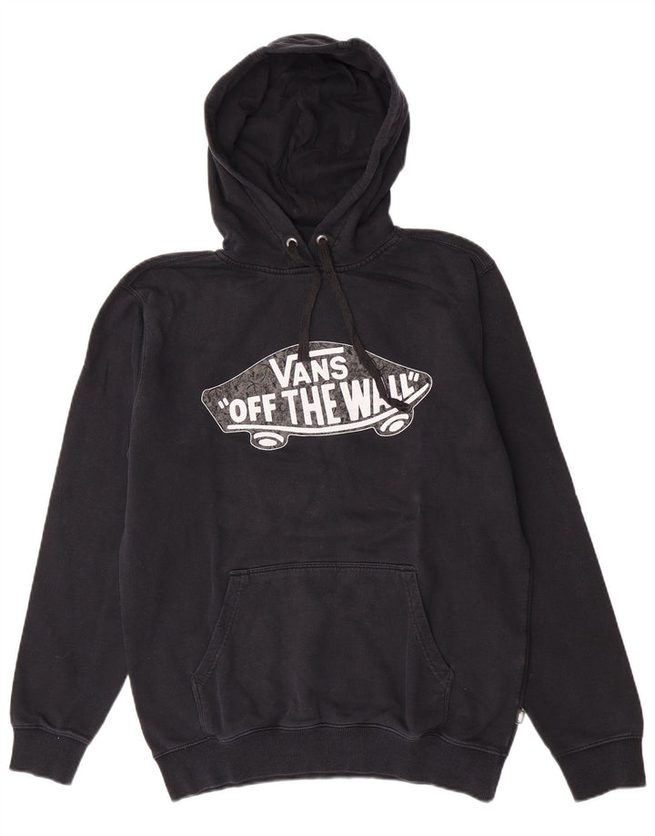 Felpa con cappuccio grafica da uomo Vans media nera