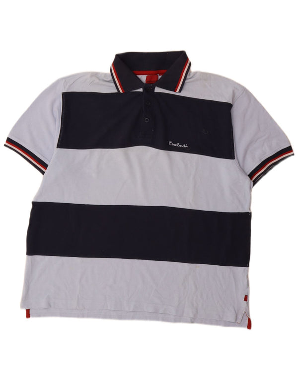 Polo da rugby da uomo Pierre Cardin 2XL cotone a righe blu