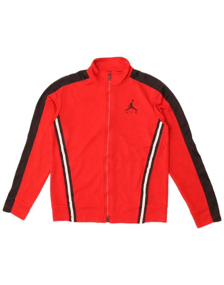 Giacca superiore della tuta da ragazzo Jordan 12-13 anni XL Poliestere color block rosso
