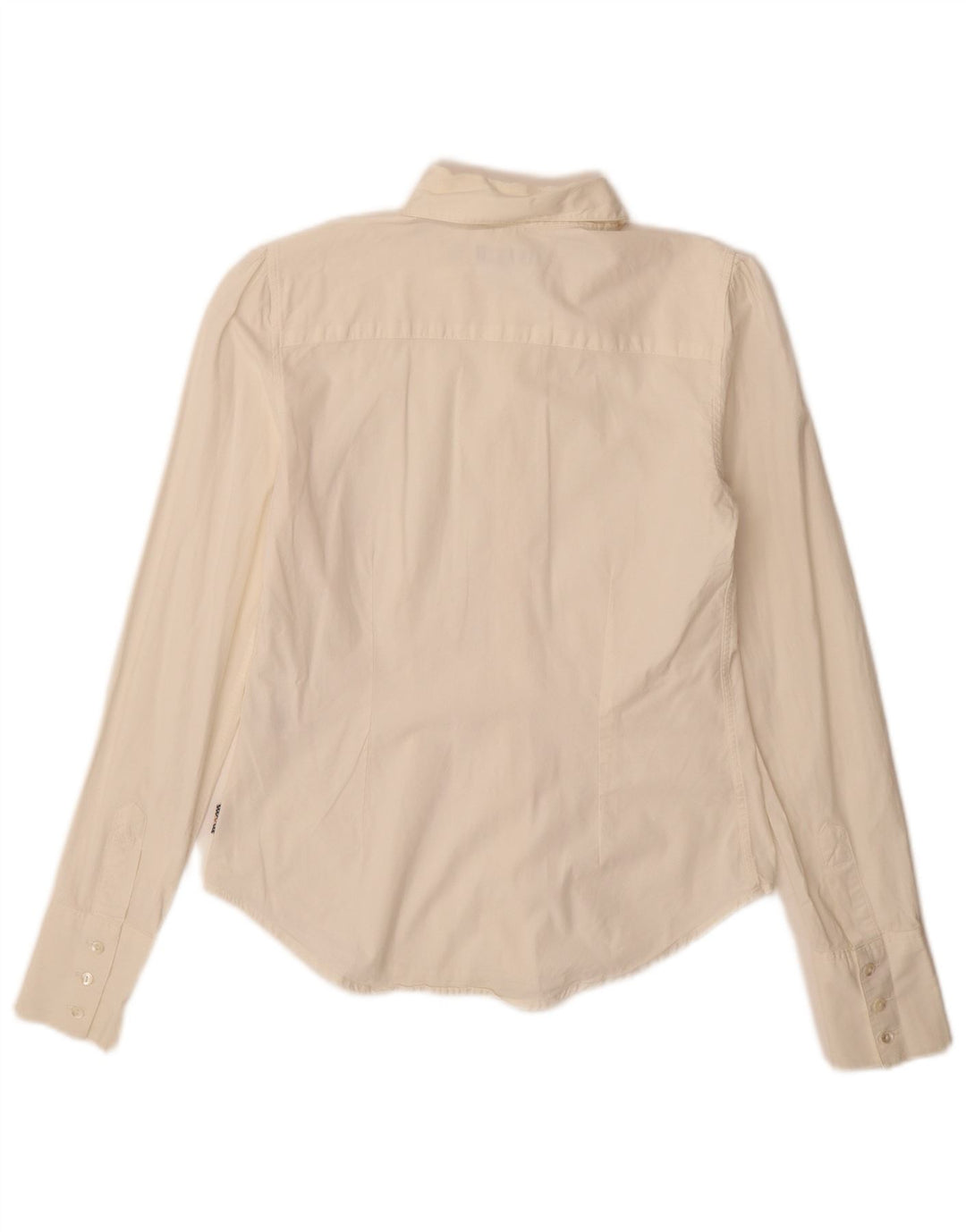 Camicia da donna Burberry UK 10 piccola in cotone bianco sporco