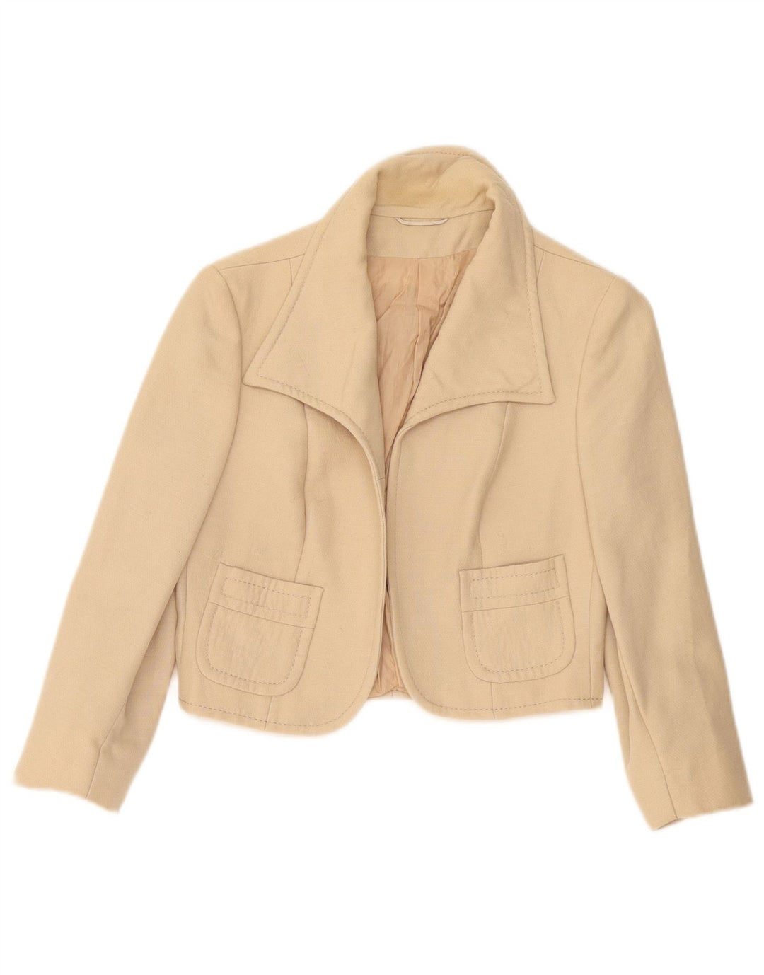 Giacca bolero vintage da donna con maniche a 3/4 IT 42 Beige medio