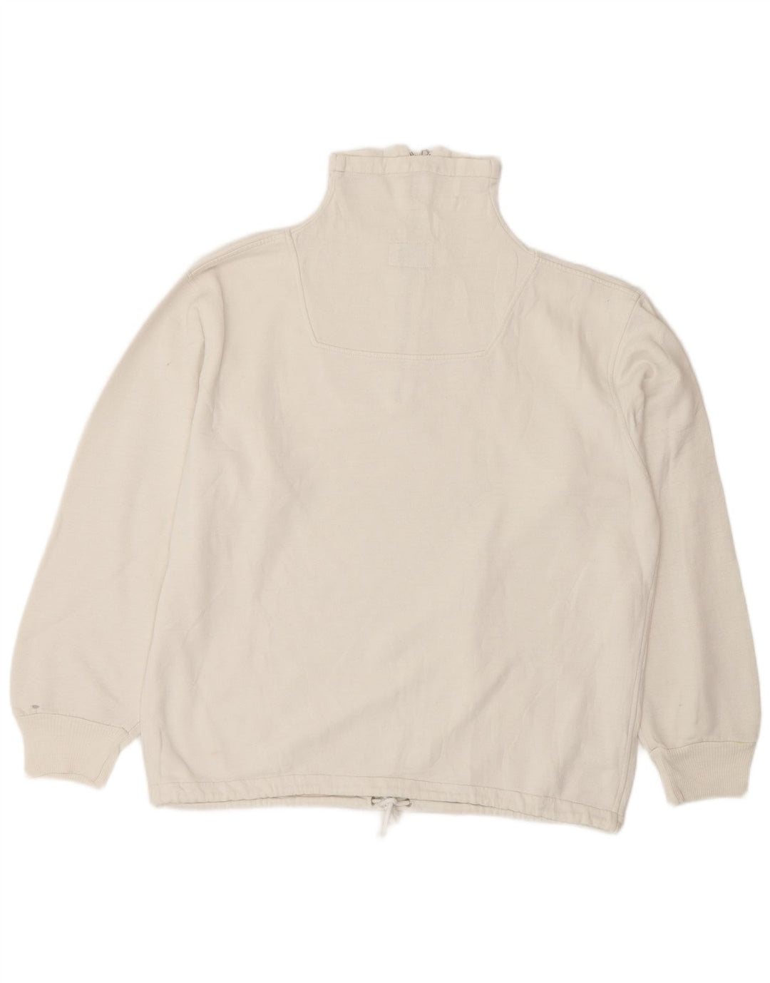 Felpa con zip grafica da uomo Outsider, maglione, cotone bianco medio