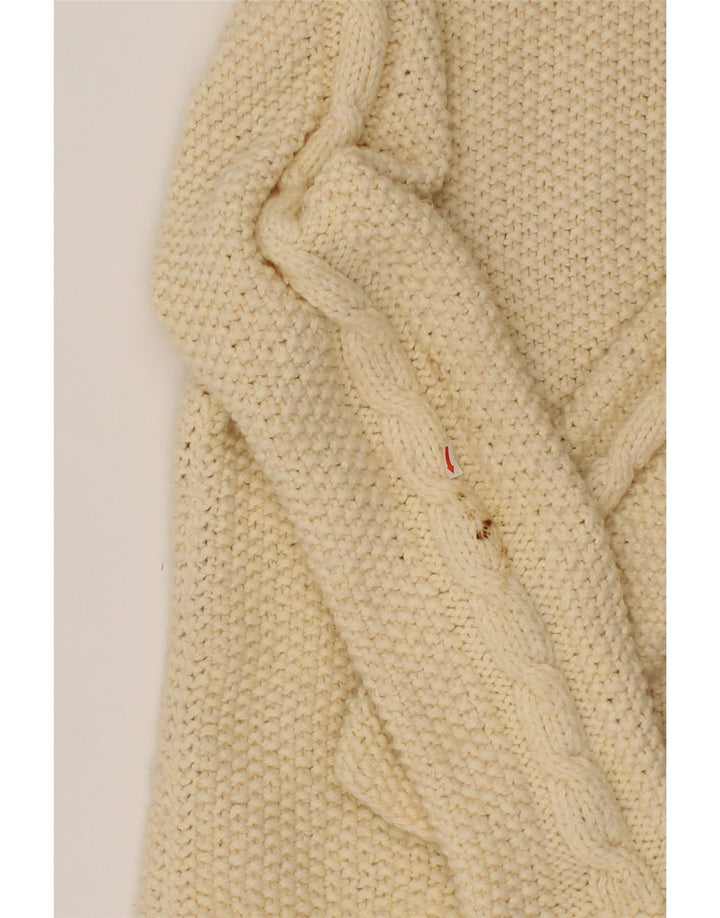 VINTAGE Womens Cardigan Sweater UK 16 Large Beige Vintage Vintage and Second-Hand Vintage from Messina Hembry 