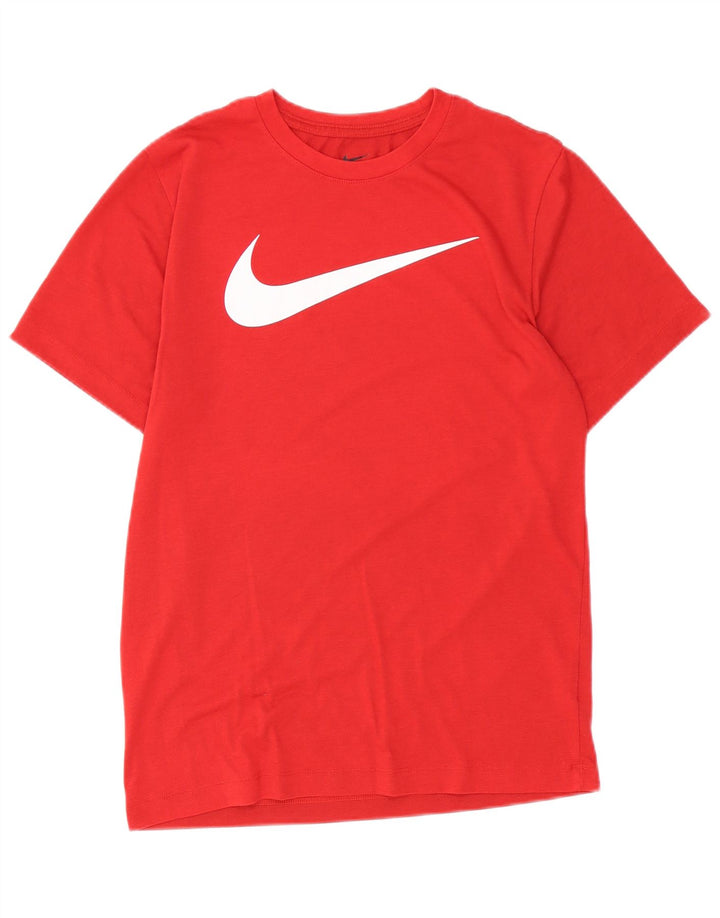 NIKE T-shirt grafica da uomo Dri Fit Top piccola rossa in poliestere