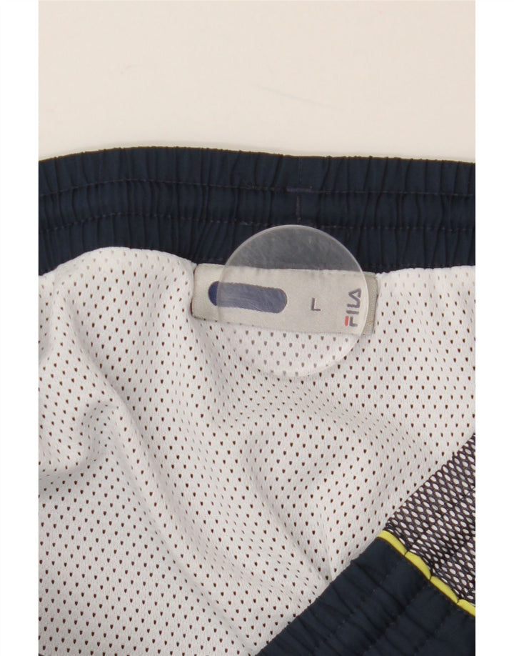 Pantaloncini sportivi grafici da uomo FILA grandi blu navy
