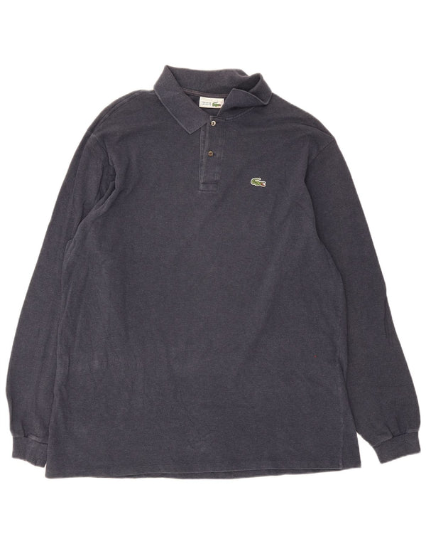 Polo da uomo a maniche lunghe Lacoste taglia 8 3XL cotone blu navy