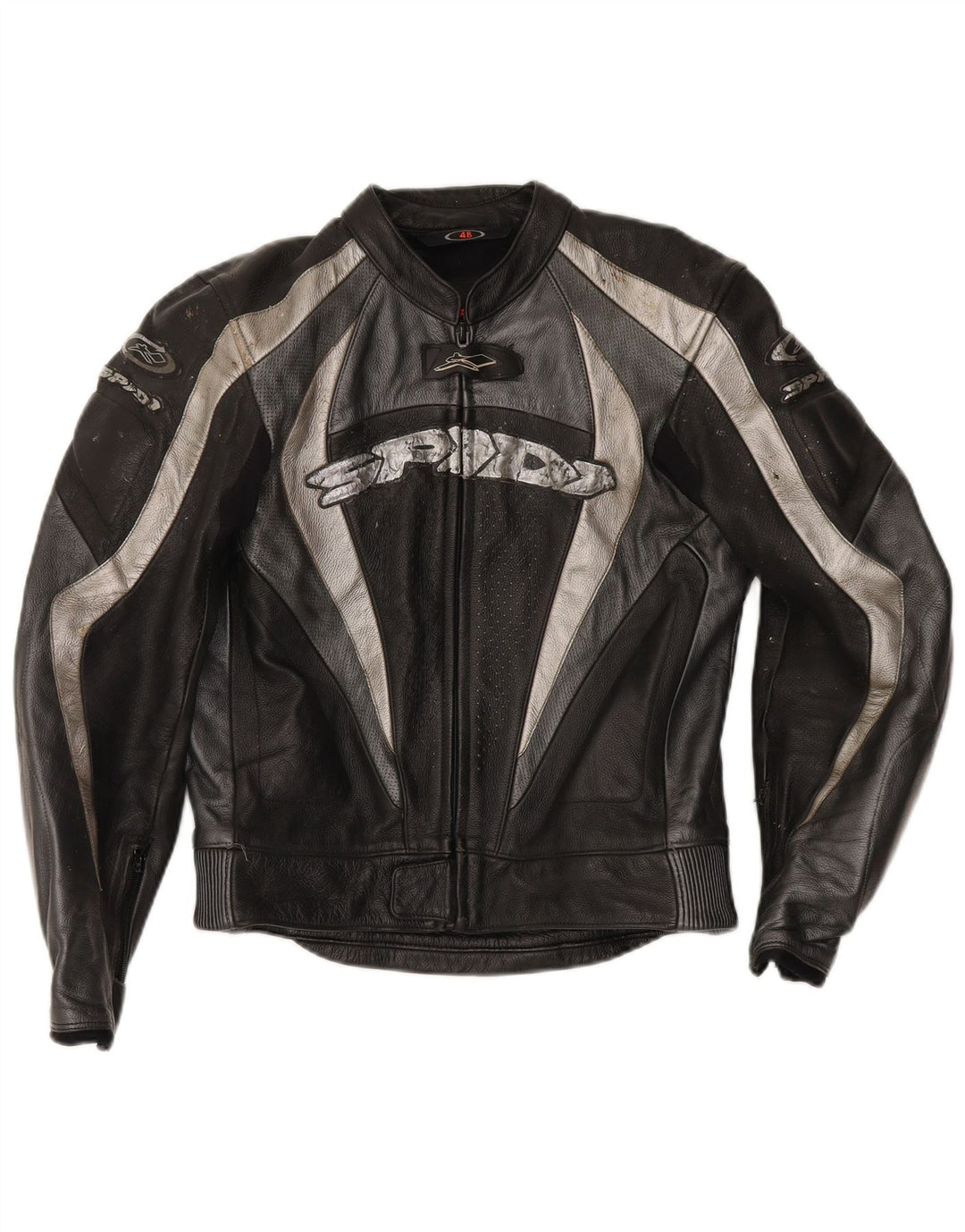 Set da 2 pezzi con grafica moto Spidi da uomo, taglia 48, media, in pelle nera