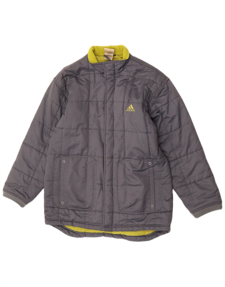 Cappotto imbottito Adidas da ragazzo 15-16 anni in poliestere grigio