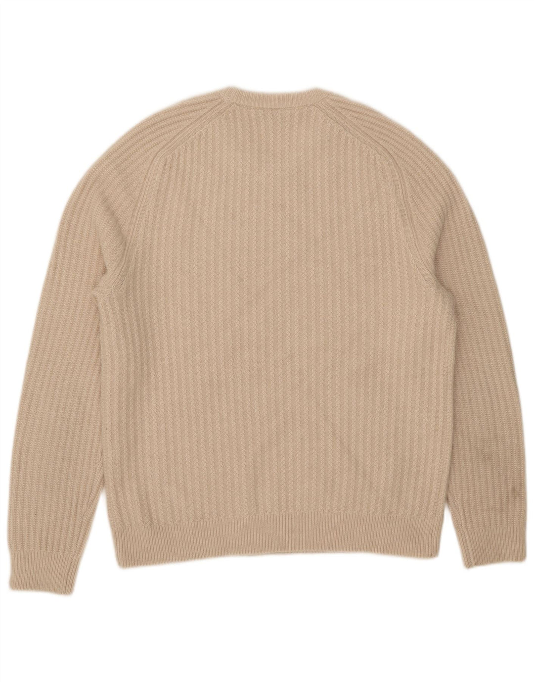 Maglione maglione girocollo da uomo Reiss XL in lana beige