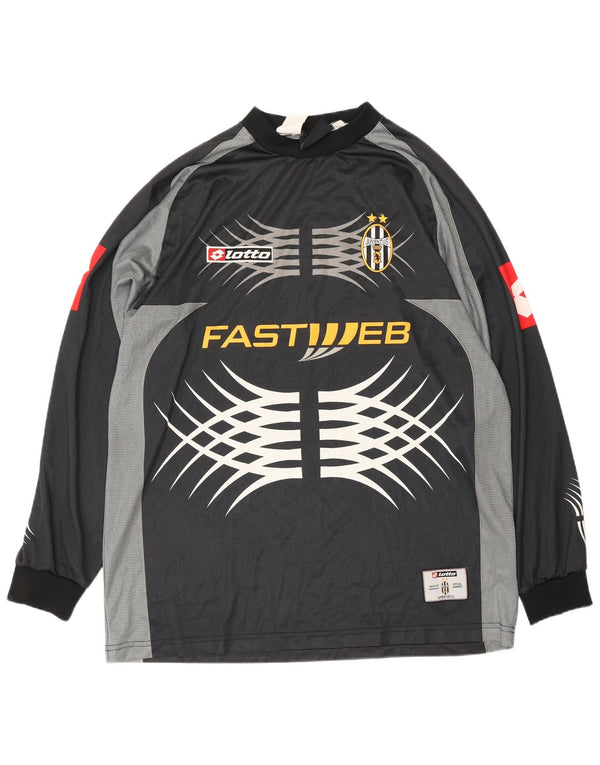 Maglia da uomo LOTTO Juventus 2001-2002 Home Graphic Top Large Nera Sportiva