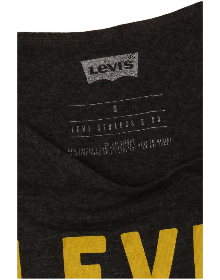 Canotta grafica da uomo Levi's piccola in cotone grigio