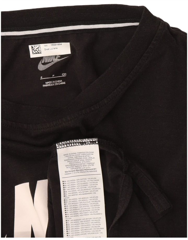 T-shirt grafica da uomo Nike Top Small nera in modal