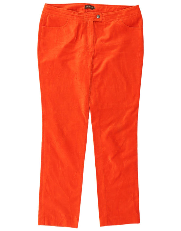 Moncler Pantaloni casual in velluto da donna IT 46 Large W34 L31 Cotone rosso