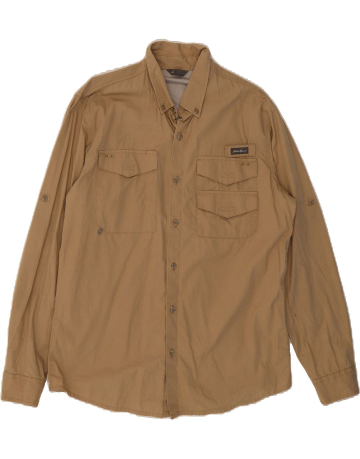 EDDIE BAUER Mens Shirt Large Beige Cotton Vintage Eddie Bauer and Second-Hand Eddie Bauer from Messina Hembry 