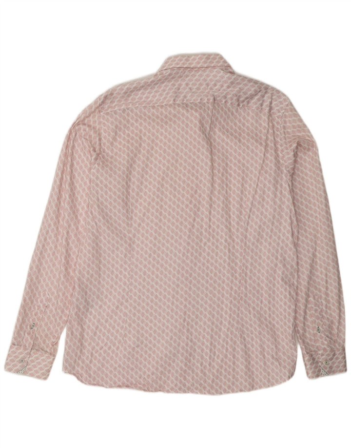 Camicia da uomo TED BAKER taglia 6 2XL cotone geometrico rosa