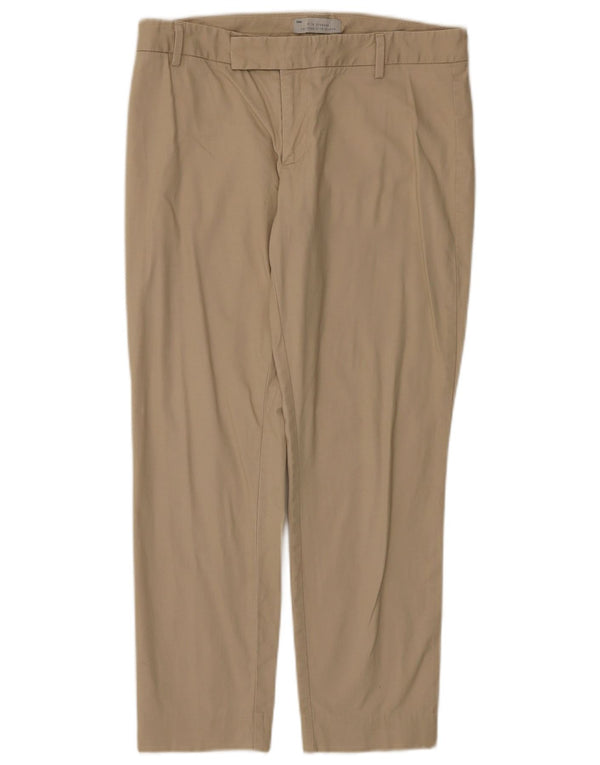 Pantaloni corti slim da donna Gap UK 10 piccoli W30 L25 cotone beige