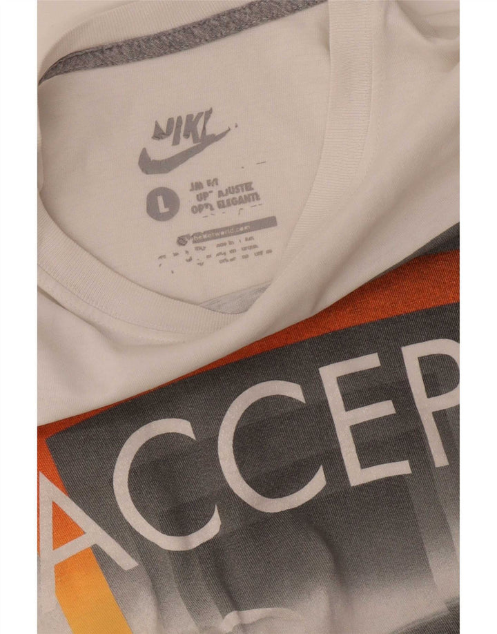 T-shirt grafica Nike da uomo grande bianca