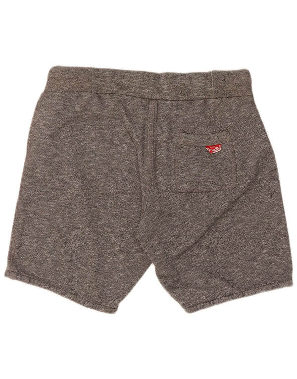 Pantaloncini sportivi grafici da uomo Superdry in cotone grigio medio