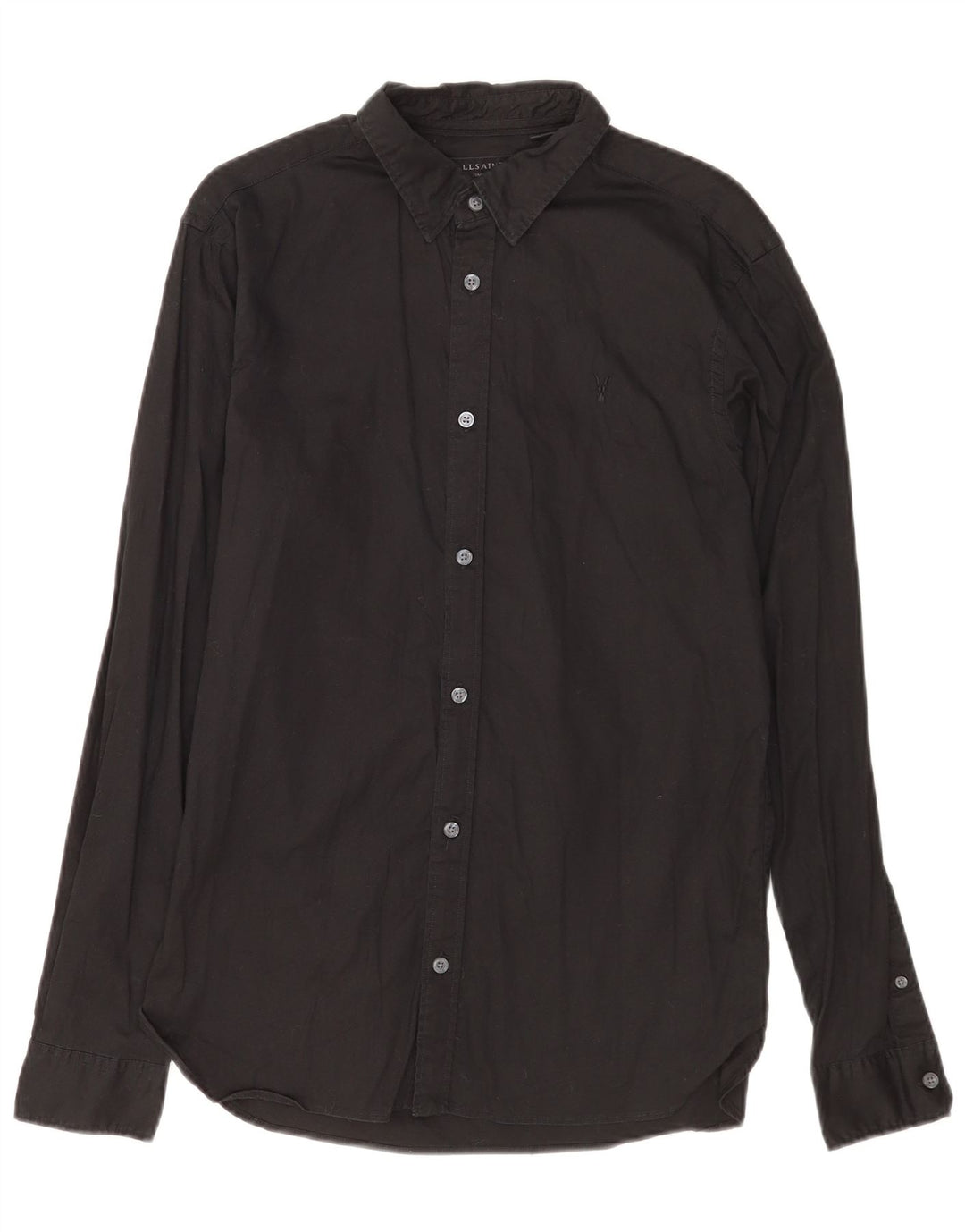 Camicia da uomo All Saints piccola in cotone nero
