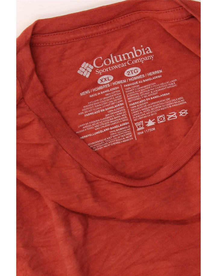 T-shirt grafica da uomo Columbia Top 2XL cotone rosso