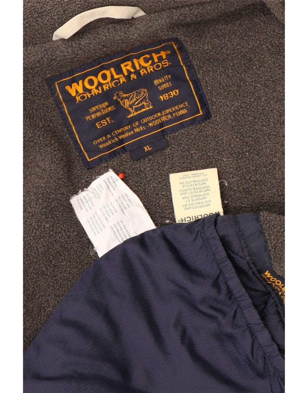 Giacca a vento da uomo Woolrich UK 42 XL Nylon beige