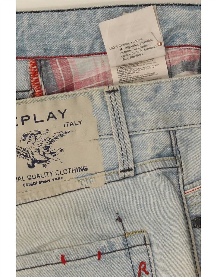 Jeans dritti da uomo Replay W36 L34 cotone blu