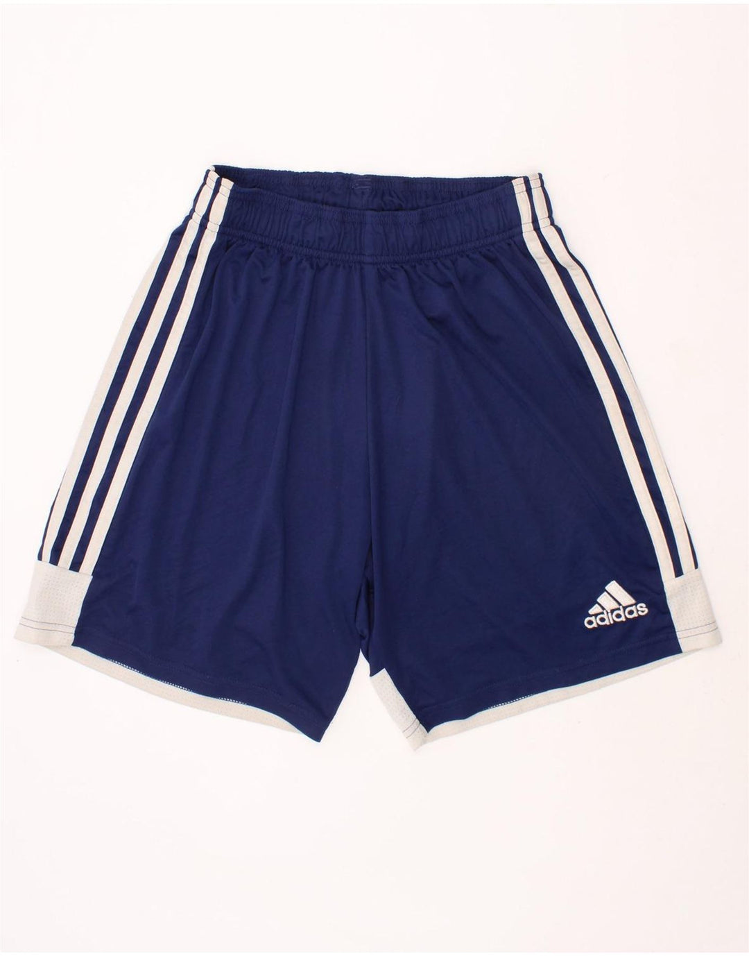 ADIDAS Boys Sport Shorts 7-8 Years Small Blue Polyester Vintage Adidas and Second-Hand Adidas from Messina Hembry 