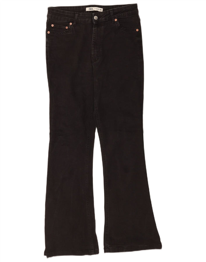 Jeans svasati da donna Zara EU 40 medio W30 L30 cotone nero