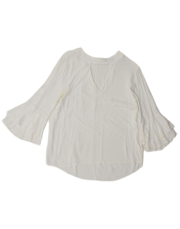 Top Zara da donna con maniche a 3/4, taglia UK 16, grande, bianco