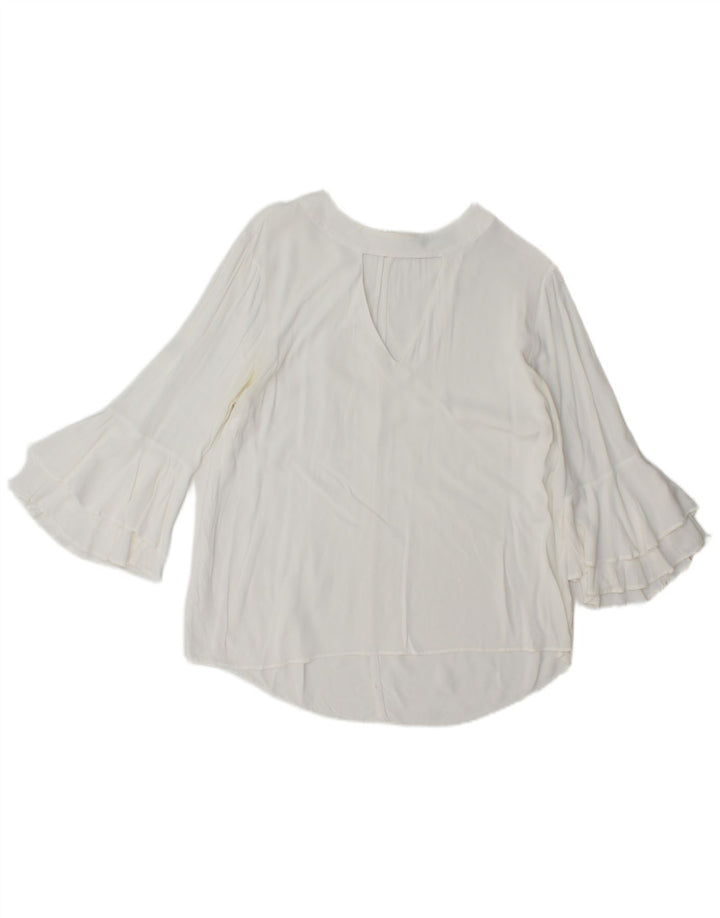 Top Zara da donna con maniche a 3/4, taglia UK 16, grande, bianco
