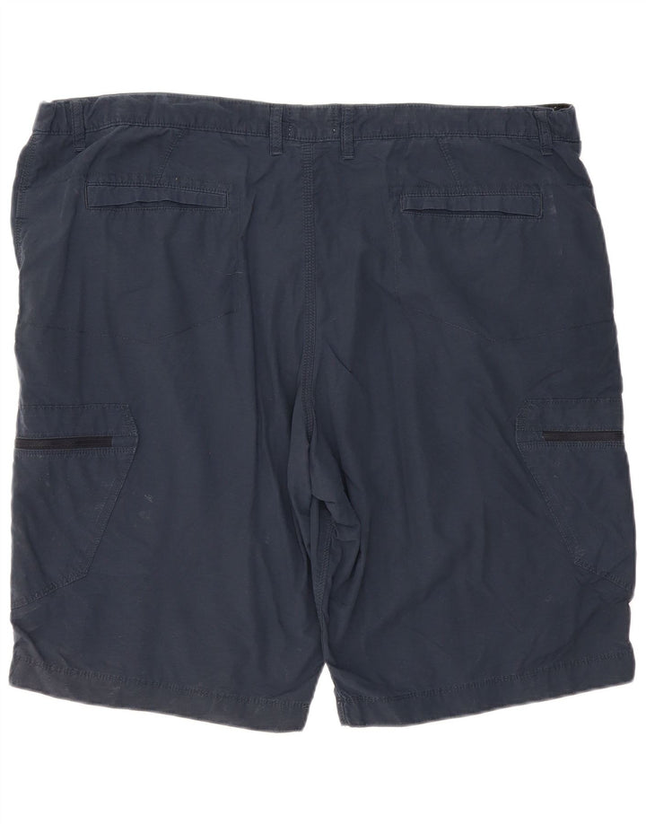 Pantaloncini cargo da uomo Marks & Spencer W44 2XL cotone blu navy