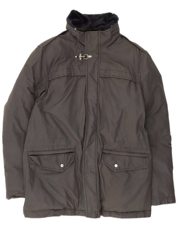 Giacca Parka da uomo Rifle UK 40 Large in cotone grigio