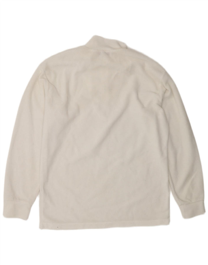 Maglione in pile da uomo Fila con zip e collo IT 48 poliestere bianco medio