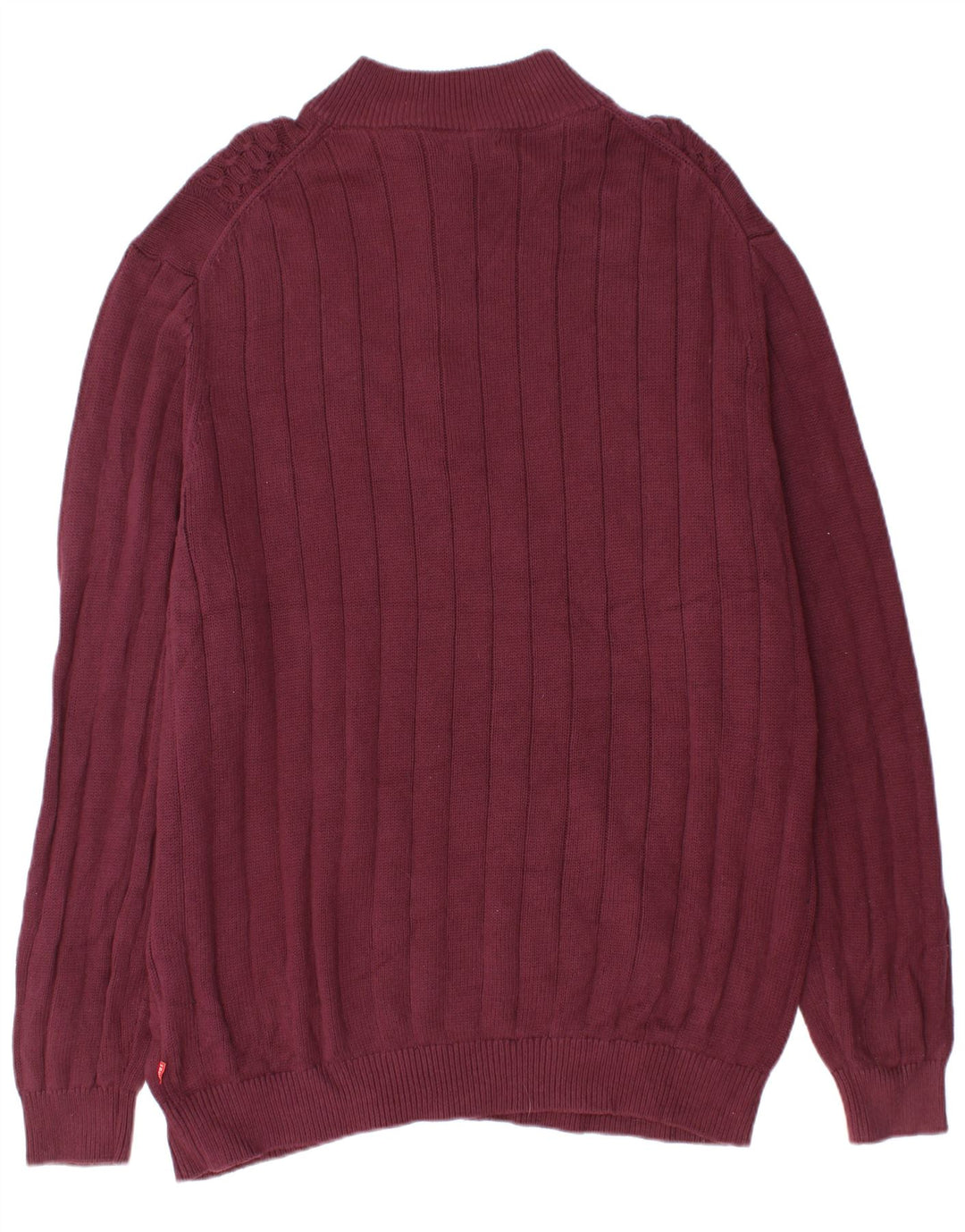 Maglione da uomo con collo alto e zip IZOD 2XL in cotone bordeaux