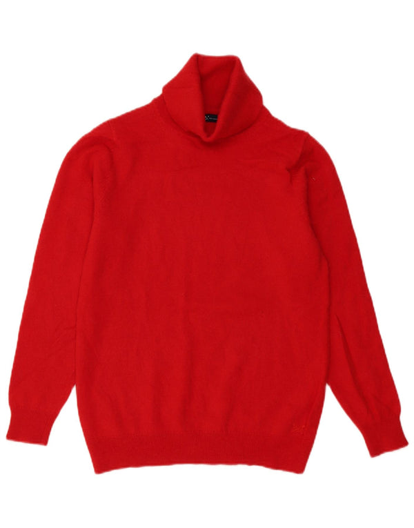 Crew Clothing Maglione maglione da donna con collo alto UK 12 Lana merino rossa media