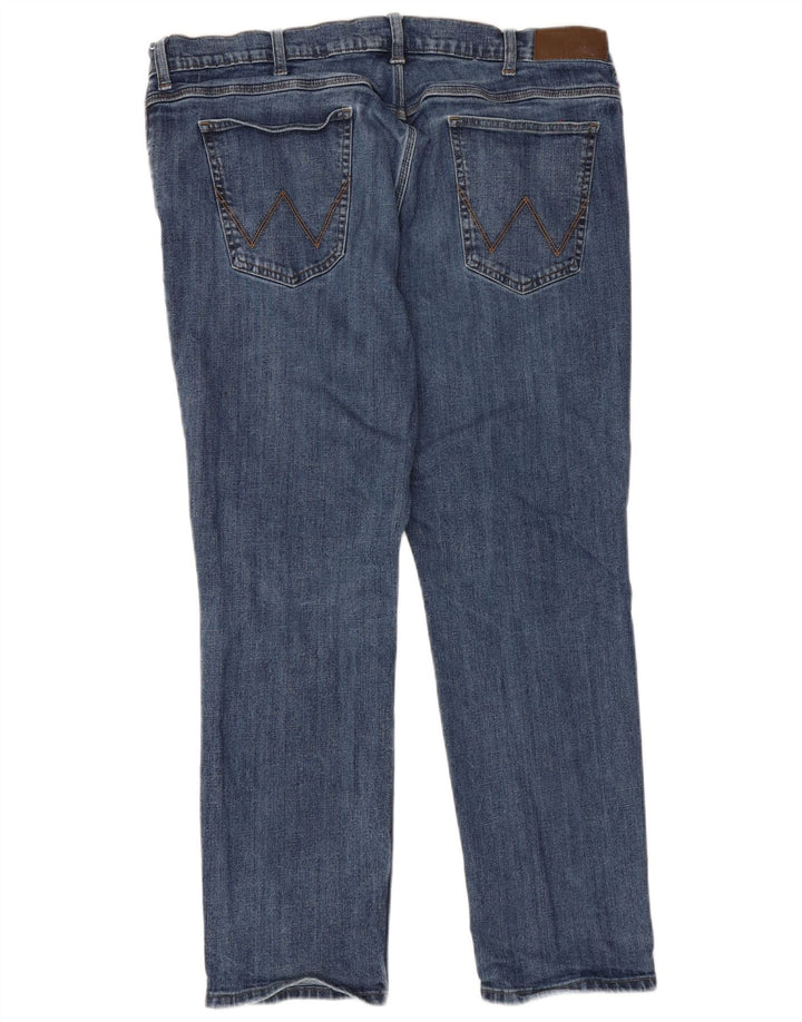Jeans dritti da uomo Wrangler vestibilità regolare W42 L30 cotone blu