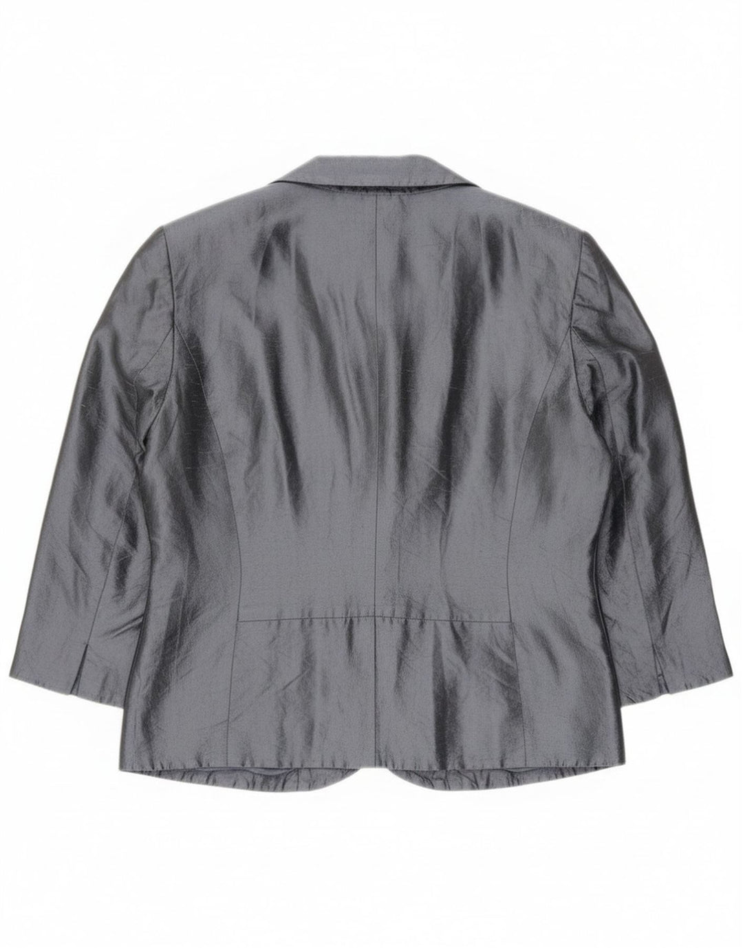 Giacca Blazer a 6 Bottoni Crop da Donna Blunauta IT 42 Seta Grigio Medio