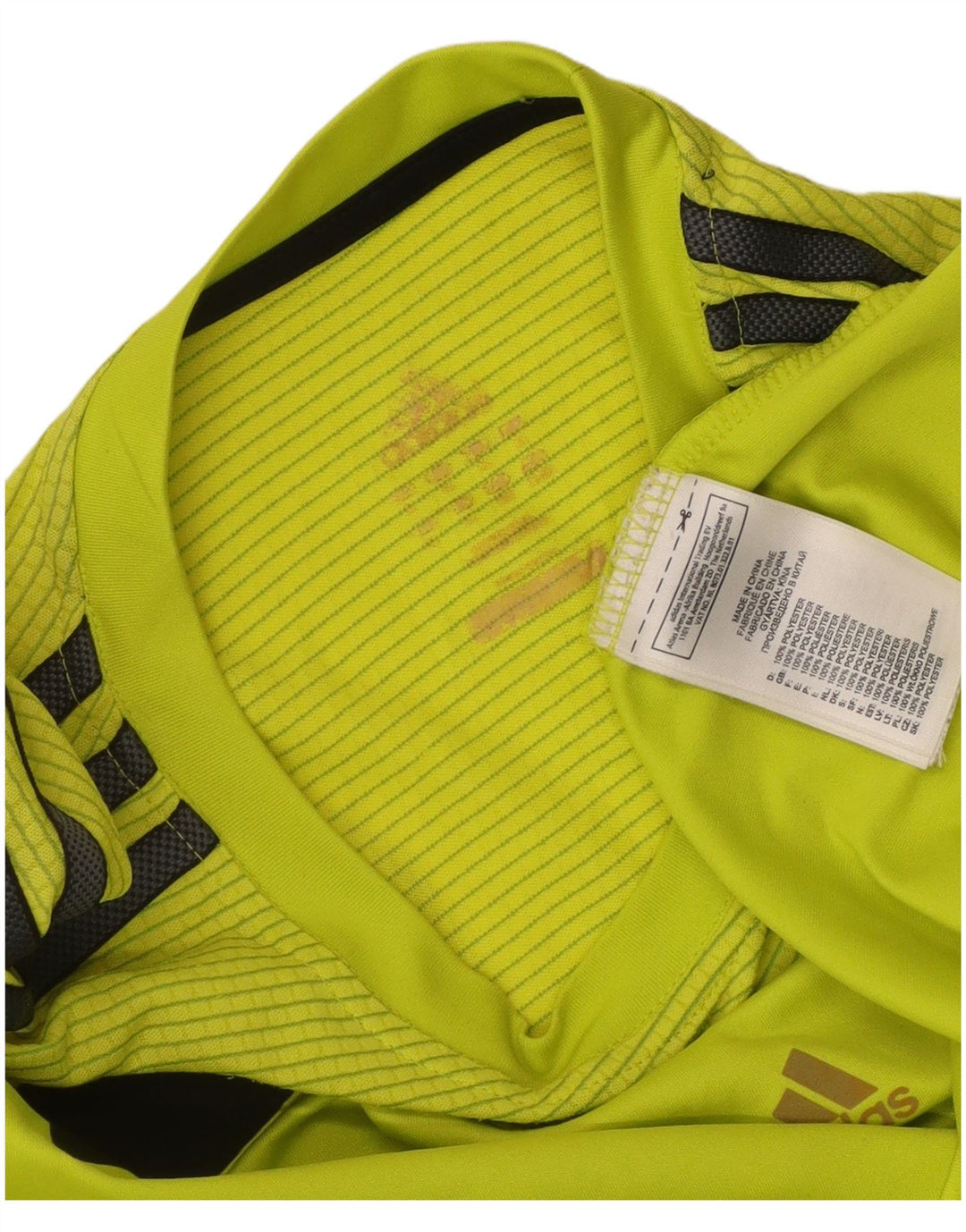 T-shirt Adidas Climacool da uomo, grande, in poliestere color block giallo